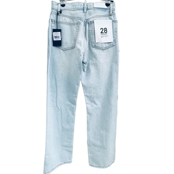 New! Re/Done 90’s high-loose straight jeans Bleach Destroy Distressed - Picture 2 of 14